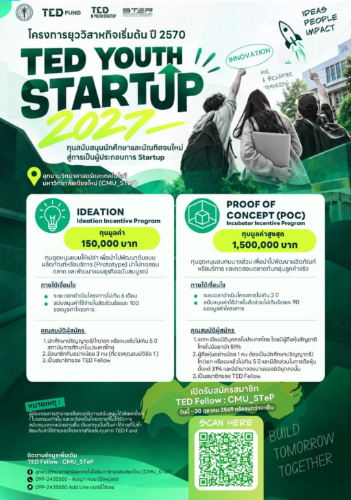 โครงการยุววิสาหกิจเริ่มต้น ปี 2570 รอบที่ 1 (TED Youth Startup 2027)